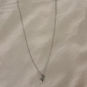Silver Letter “C” Necklace – Simple Charm on Chain